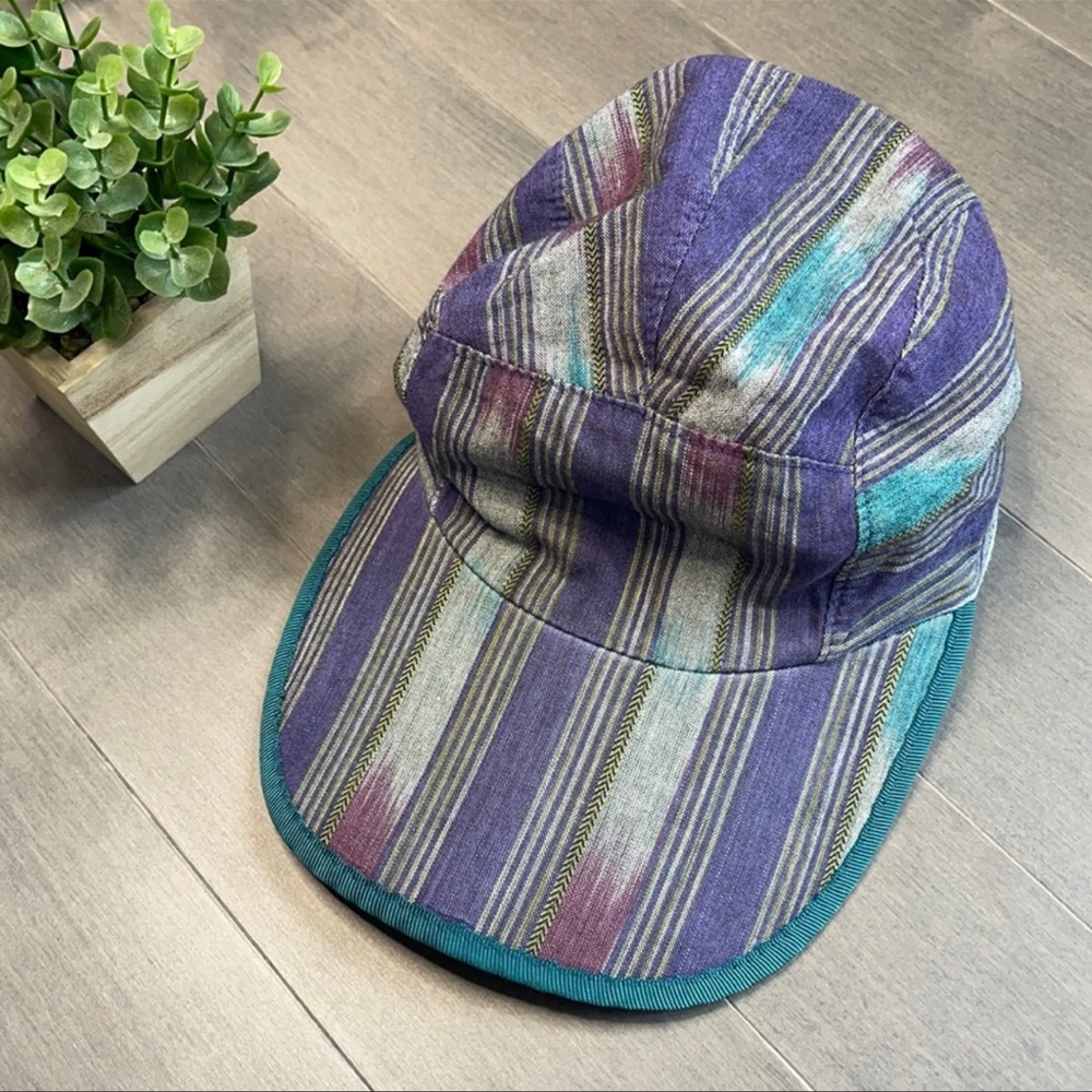 Vintage Patagonia 5 Panel Striped Cotton Hat